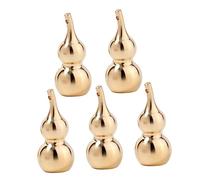 OFFIGAM 5PCS DIY Brass Gourd Pendants Creative Keychain Charms for Luck Feng Shui Lightweight Decorative Accessories for Crafting for Keyrings and