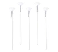 OFFIGAM 5pcs Fan-shaped Nylon Facial Mask Brushes for Precise Mud Mask Application Soft Beauty Tools for Eyes Nose Reach Areas and Portable Makeup Brush for Women
