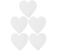 OFFIGAM 5pcs Heart Shape Cotton Canvas Boards 15x15cm, Oil Painting Canvas Panel for Acrylic and Oil Paints, Artist Drawing Boards Suitable for DIY Art and Craft Projects