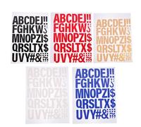 OFFIGAM 5pcs Iron Letter Patches DIY Clothes Embroidered Heat Transfer Appliques for Garment Decoration and Repair Lightweight Multi-use Alphabet Sew Clothes Name Tags