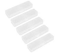 OFFIGAM 5pcs Lihit Lab Pencil Case Plastic Pencil Box Storage Storage Container Pen Holder Box Desk Organiser