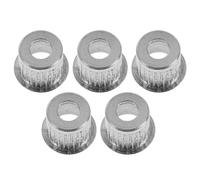 OFFIGAM 5pcs Metal Guitar Tuner Bushings for Bass and Electric Guitars Silver String Ferrules Resisting Wear and Tear Eliminating String Wobble and Maintenance