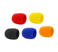 OFFIGAM 5pcs Microphone Windscreen Covers Sponge Mic Windshield Protector Caps Easy to Install Wind Interference Reduction Small Mic Sleeves for Stage Use