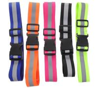 OFFIGAM 5pcs Reflective Elastic Waist Belt Reflective Band Elastic Cloth for Policemen and Workers Walking and Outdoor Activities