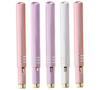 OFFIGAM 5Pcs Retractable Lip Brush Portable Makeup Tool for Lipstick Lip Gloss Application Durable Metal Casing Women and Mixed Colors