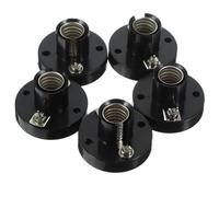 OFFIGAM 5pcs Screw Socket Light Bulb Holders Bakelite Metal Base Lamp Holders for DIY Electrical Circuits Lighting Accessories Easy Installation and Stable Performance