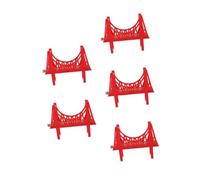 OFFIGAM 5pcs Wooden Train Track Accessories Detachable Suspension Bridge Model for Creative Play Educational and Fun for Home School Durable Wooden Design Compatible with Railway Tracks