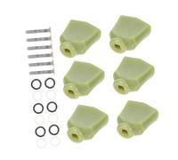 OFFIGAM 6 Sets Green Guitar Tuner Handles String Lock Function Caps for Accurate Acoustic and Electric Guitar Tuning Stable Replacement Knobs for Music Instrument Maintenance