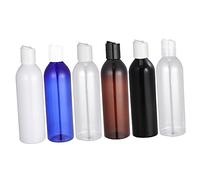OFFIGAM 6pcs 250ml Travel Plastic Bottles Set with Press Lid, Portable Empty Lotion and Shampoo Containers for Body Wash Storage, Small Refillable Travel Bottles Kit for Bathroom and Trip Use