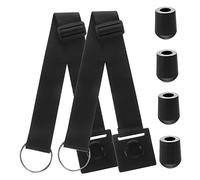 OFFIGAM 6pcs Anti-skid Cello Endpin Anchors with Adjustable Polyester Strap and Rubber End Pin Protector, Folding Design Music Accessories for Secure Floor Protection