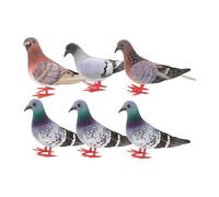 OFFIGAM 6pcs Artificial Doves with Lifelike Details and Vibrant Appearance, Foam Fake Pigeons for DIY Craft and Retail Spaces, Eco-inspired Ornamental Birds for Home and Random Color