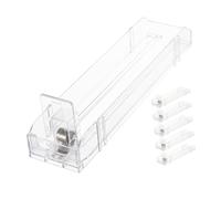 OFFIGAM 6pcs Automatic Cigarette Display Holder Clear Stand Rack with Spring Pusher for Retail Stores Space-Saving Transparent Shelf Divider Organizer