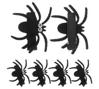 OFFIGAM 6pcs Black Spider Hair Clips, Fabric Material with Good Grip and Easy to Clip, Hair Accessories for Day and Halloween Party Dress