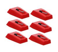 OFFIGAM 6pcs Durable Turntable Replacement Needles for Record Players Easy to Install Phonograph Stylus Compatible with Various Turntables Precise Positioning for Optimal Sound Quality
