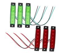 OFFIGAM 6pcs LED Truck Side Lights Trailer Signal Lamps for Boats Rvs with Red and Lights Easy Installation Durable All Weather