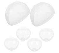 OFFIGAM 6pcs Pacifier Holder Bibs Dummy Box Container for Newborns Portable Travel Pacifier Case Teething Feeder Plastic Multi-use Storage Box