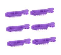 OFFIGAM 6pcs Purple Hair Volume Clips for Roots Self-grip Rollers Hair Styling Tools for Women and Girls Instant Root Lifting