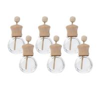OFFIGAM 6pcs Reusable Perfume Diffuser Bottles with Clip 10ml Glass Aroma Diffuser for Car Air Conditioner to Keep Car Fresh and Stylish