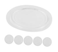 OFFIGAM 6pcs Round Non-slip Dashboard Pads Removable Sticky Grip Mats for Car Phone Keys Coins Holder High Temperature Resistant Transparent Car Accessories