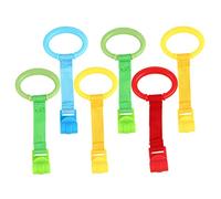 OFFIGAM 6pcs Stand up Rings Boy Girl Pull up Learning Tools for Cribs and Playpens Smooth Edges for Safe Support While Walking and Standing
