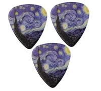 OFFIGAM 6pcs Starry Guitar Picks Thick Acoustic Electric Guitar Plectrums for Stylish Music Durable Design Unique Pattern Use
