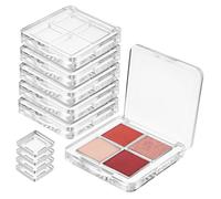 OFFIGAM 6pcs Transparent Empty Eyeshadow Holder Design Spill Prevention Visibility for Makeup Organization and Daily Use