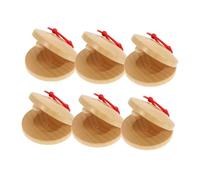 OFFIGAM 6pcs Wooden Castanets for Music Instruments for Early Music Education Enhances Rhythm Skills Party Favors for Creative Play