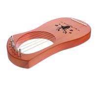 OFFIGAM 7-string Wooden Lyre Harp for Beginners Portable Stringed Harp Instrument Set Metal Strings Professional Musical Lyre Suitable for Adults and Children