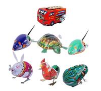 OFFIGAM 7pcs Vintage Up Cartoon for Clockwork Playthings Iron Design Fun Mechanism for Endless Play for Home Decoration