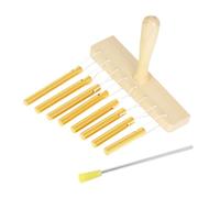 OFFIGAM 8-tone Aluminum Tube Percussion Chime Set, Solid Monophonic Wind Chime for Kids Music Teaching, Gold 8-note Hand Percussion Instrument for Classroom and Early Music Education