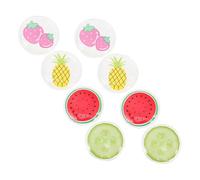 OFFIGAM 8pcs Reusable Gel Ice Eye Pads Cold Hot Compress for Swelling Dark Circles Cooling Sleep Mask with Pineapple Watermelon Strawberry Kiwi Designs