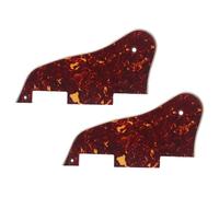 OFFIGAM Acoustic Guitar Pickguard Self-adhesive Backing 2pcs Brown Pvc Material, Universal Compatibility and Precise Fit for Folk and Bass Guitars