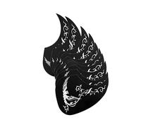 OFFIGAM Acoustic Guitar Pickguard Stickers Sturdy Musical Instrument 10pcs Scratch Protection Decals Waterdrop Shape in Black and Silver for 40/41 Inch Folk and Classical Guitars