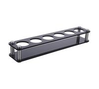 OFFIGAM Acrylic Shot Glass Holder 6 Holes for Bars Limited Counter Space, Black Shot Cup Organizer Tray Separate Slots, Reducing Accidental Spills for Parties and Clubs