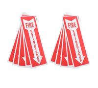 OFFIGAM Adhesive Fire Extinguisher Label Stickers Sturdy and Easy to Remove Fire Extinguisher Sign Decals 10pcs for Offices and Restaurants