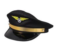 OFFIGAM Airline Pilot Cap Adjustable Hat for Adults Comfortable Cosplay Accessory for Halloween Masquerade and Themed Parties Versatile Pilot Hat for All Day Wear