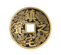 OFFIGAM Ancient Chinese Coin Hanging Chinese Coin Pendant Premium Copper Material round Feng Shui Home Decoration for Wealth Luck