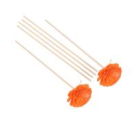 OFFIGAM Aromatherapy Diffuser Sticks Absorbing Essential Oils and Emitting Fragrance Flower-designed Made of Tetrapanax Papyriferus, Orange Colour, 4.5cm Length for Indoor Decor
