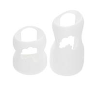 OFFIGAM Baby Bottle Covers Nursing Bottle Protectors Anti-Drop Silicone Sleeve for Babies White 150ml 270ml Set Portable for Infant Feeding