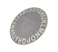 OFFIGAM Baby Crawling Mat Alphabet Floor Mat for Boys and Girls Sturdy Practical Round Cotton Carpet Grey Playroom Rug Soft Cushion for Baby Room