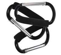 OFFIGAM Baby Stroller Hooks Stroller Carabiner Clips for Diaper Bags Aluminum Alloy Large Hanging Hooks for Shopping and Travel 3pcs Black Set