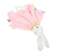 OFFIGAM Baby Tag Security Blanket and Plush Rabbit Soothing Towel for Infants 0-1 Year, Soft Sensory Comforter Toy for Newborn Sleep and Transition, Safe Cotton Material