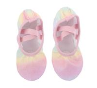OFFIGAM Ballet Shoes for Preschoolers Slip Soft Sole Dance Slippers with Breathable Fabric Comfortable Practice Footwear for Yoga and Ballet Training Pink