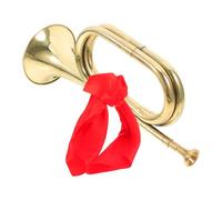 OFFIGAM Beginners Bugle for Scouting Events Alloy Horn Trumpet Practical Musical Instrument for Boys and Girls