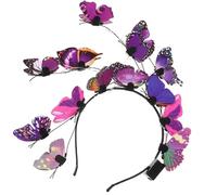 OFFIGAM Butterfly Headband for Women Lightweight Glow the Dark Hair Accessory with Unique Purple Design for Concerts and Parties