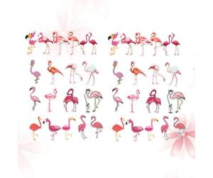 OFFIGAM Car Stickers Flamingo Pattern 36pcs Removable PVC Waterproof Suitable for Tile and Glass, for Suitcase Decor and Stick Craft