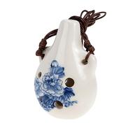 OFFIGAM Ceramic Alto Ocarina Portable Beginner Wind Instrument for Music Lovers Lightweight Mini Ocarina with Excellent Sound Quality Practice Tool