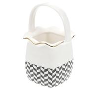 OFFIGAM Ceramic Utensil Holder Black Chopstick Cage with Creative Shape for Kitchen and Wash Basin, Easy to Clean and Sort, Elegant Tableware Bucket for Kitchen Accessories
