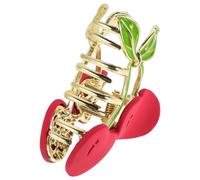 OFFIGAM Cherry Shape Hair Claw Clip for Women Cute Fruit Style Hair Accessories Secure Hold Construction High Ponytail Friendly Versatile Styling for Daily Wear