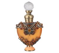 OFFIGAM Chic 10ml Heart-shaped Perfume Storage Bottle Essential Oil Container Refillable Copper Liquid Bottle for Home and Travel